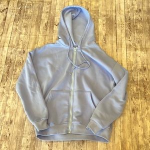 SHEIN light blue Zipper Hoodie